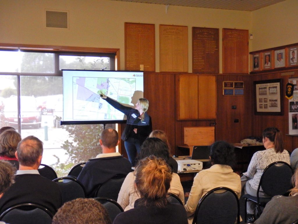 Amy Wood, Consultant Archaeologist, presenting to the Ballarat session