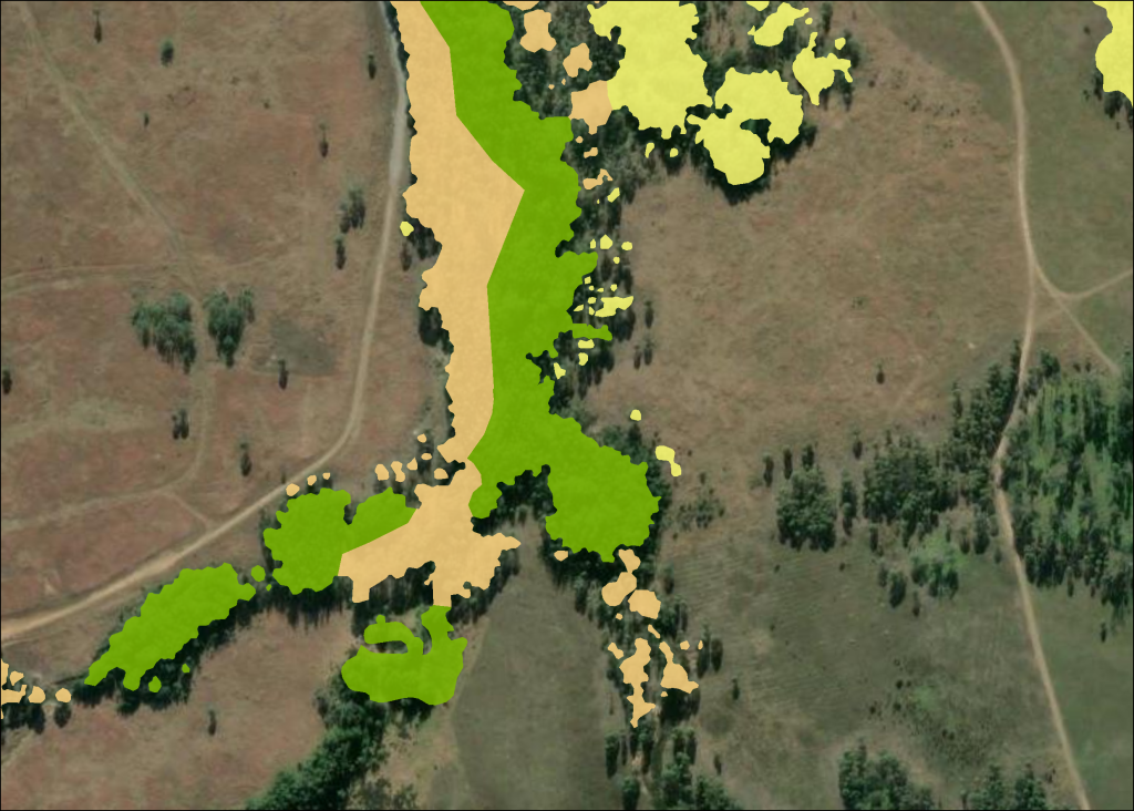 Biosis spatial services map of a Squirrel Glider's habitat
